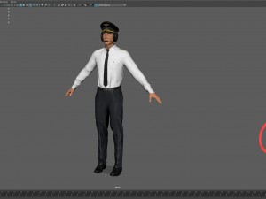 airline captain 3D मॉडल