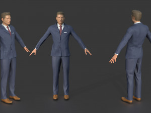 men suit Modello 3D
