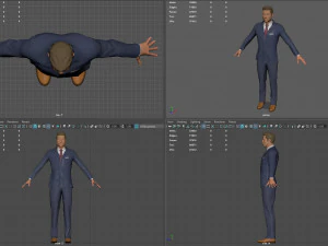 Herrenanzug 3D Modell