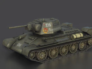 t-34-76 producci&oacute;n de principios de 1943 Modelo 3D