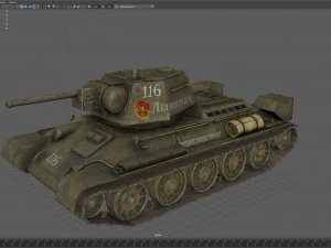 टी-34-76 प्रारंभिक 1943 उत्पादन 3D मॉडल