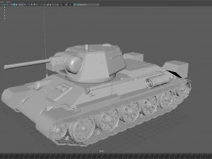टी-34-76 प्रारंभिक 1943 उत्पादन 3D मॉडल