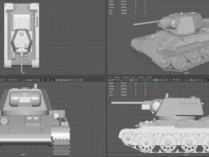 टी-34-76 प्रारंभिक 1943 उत्पादन 3D मॉडल