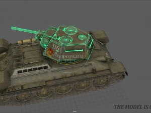टी-34-76 प्रारंभिक 1943 उत्पादन 3D मॉडल