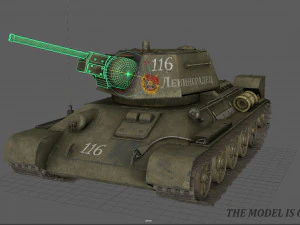 टी-34-76 प्रारंभिक 1943 उत्पादन 3D मॉडल