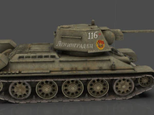 टी-34-76 प्रारंभिक 1943 उत्पादन 3D मॉडल