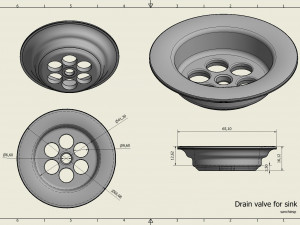 drain valve for sink 3d print 3D Print Model