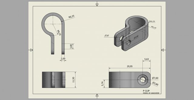 p - clip Model do druku 3D .c4d .max .obj .3ds .fbx .stl .blend 