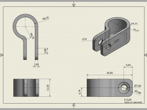 p - clip 3D Print Model