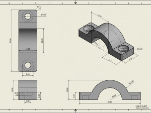 cable clamp 3D Print Model