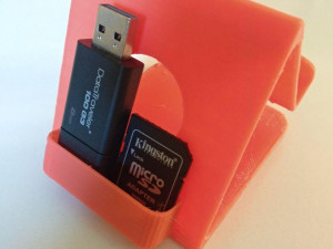 universal phone holder with rear usb storage 3D Print Model