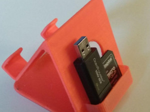 universal phone holder with rear usb storage 3D Print Model