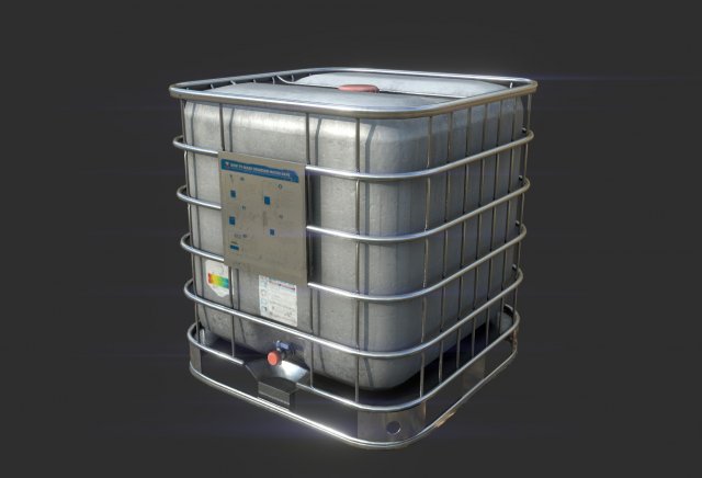 square water tank 3D Model .c4d .max .obj .3ds .fbx .stl .blend 