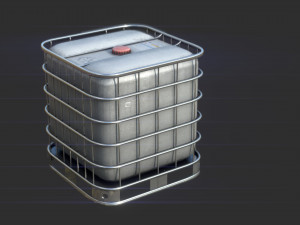 square water tank 3D Model