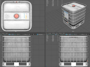square water tank 3D Model