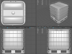 square water tank 3D Model