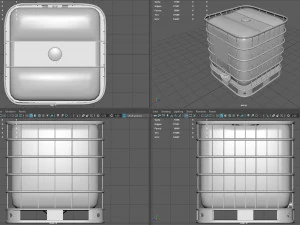 square water tank 3D Model