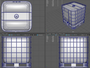 square water tank 3D Model