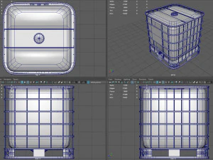 square water tank 3D Model