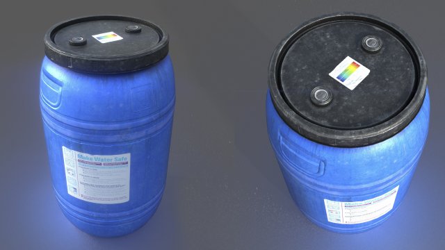 water barrel 3D 모델 .c4d .max .obj .3ds .fbx .stl .blend 