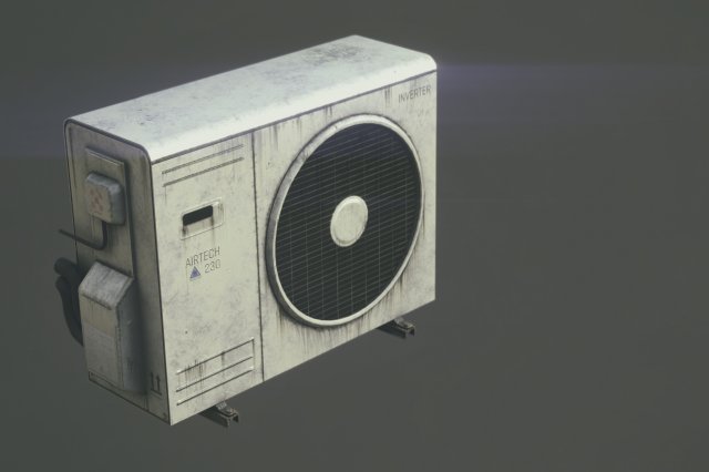 air conditioner Model 3D .c4d .max .obj .3ds .fbx .stl .blend 