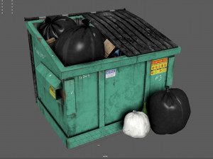 garbage dumpster 3Dモデル