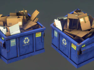 recycling afvalcontainer 3D Model