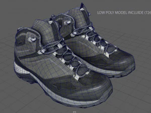 hiking boots 3 3D Model