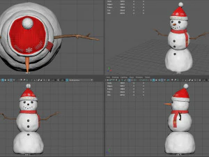 снеговик 3D Модель