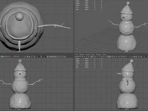 снеговик 3D Модель