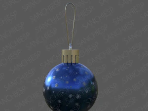 farbige Weihnachtskugeln 3D Modell