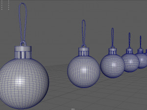 colored christmas balls 3D Model