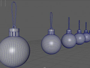 farbige Weihnachtskugeln 3D Modell