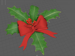 christmas holly 3D Model