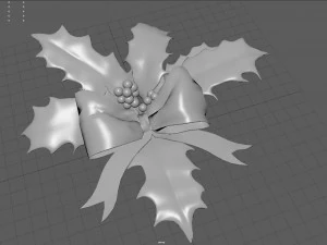 christmas holly 3D Model