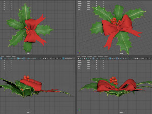 christmas holly 3D Model