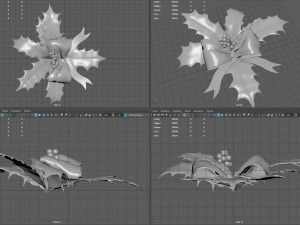 christmas holly 3D Model