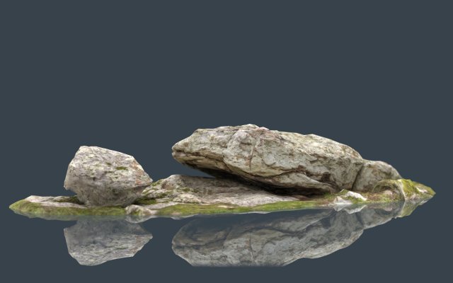 rock 36 3D Model .c4d .max .obj .3ds .fbx .stl .blend 