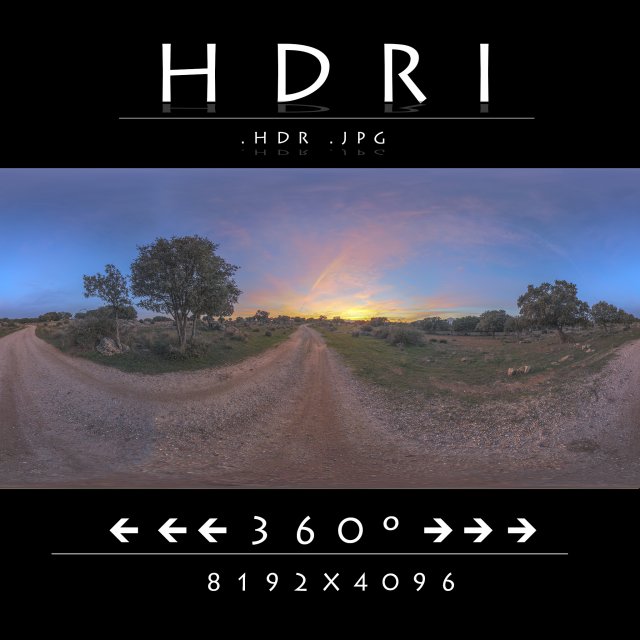 hdri dirt road sunset Texturas CG .c4d .max .obj .3ds .fbx .stl .blend 