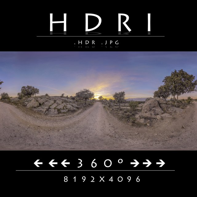 hdr beautiful sunset on dirt road Texturas CG .c4d .max .obj .3ds .fbx .stl .blend 