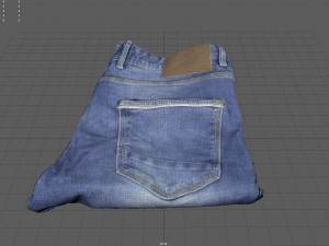 folded jeans 1 3D Model