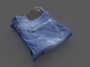 folded jeans 1 3D Model