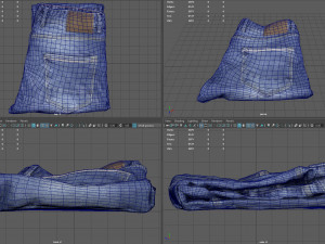 folded jeans 1 3D Model