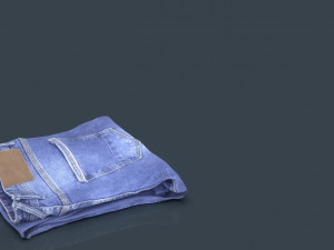 folded jeans 1 3D Model