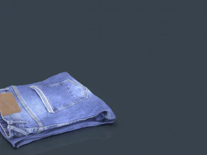 folded jeans 1 3D Model