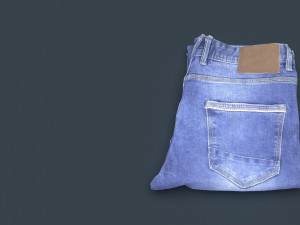 folded jeans 1 3D Model
