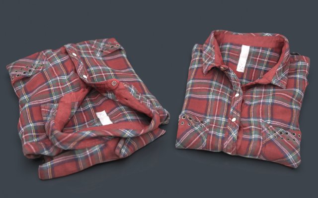 folded shirt Modelo 3D .c4d .max .obj .3ds .fbx .stl .blend 