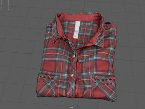 camisa dobrada Modelo 3D