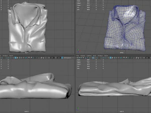 camisa dobrada Modelo 3D