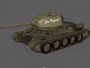 soviet tank t-34-85 3D Model